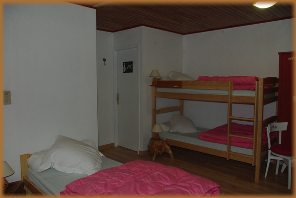 La chambre Chamois, vue sur les WC